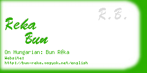reka bun business card
